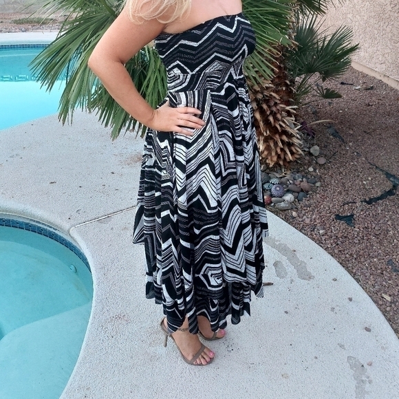 ETCETERA strapless smocked handkerchief dress or can be worn as a skirt size 2 - Picture 7 of 10